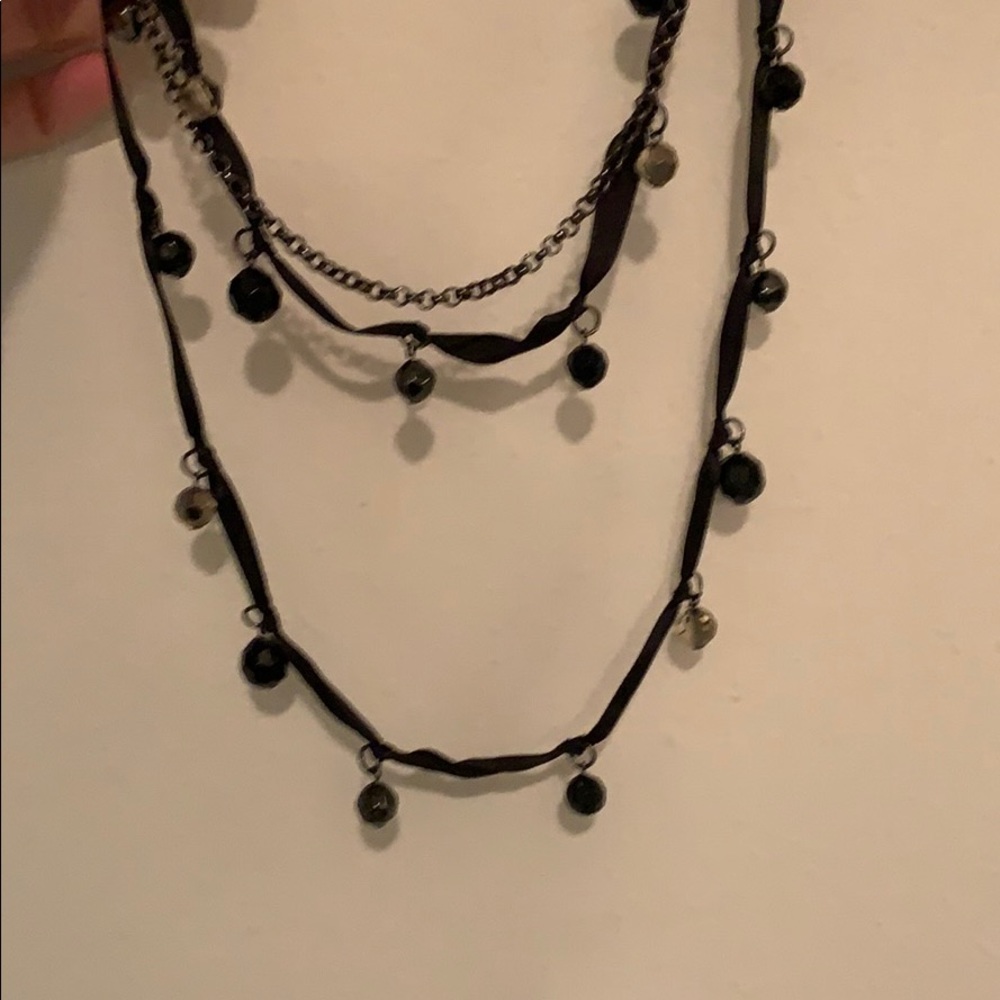 Chain ribbon necklace